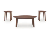 Gordonay Brown Cocktail Table and 2 End Tables T155-13 - Darseys Furniture & Mattress